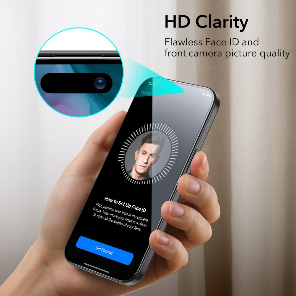 ESR TEMPERED GLASS 2-PACK IPHONE 15 SCHWARZ
