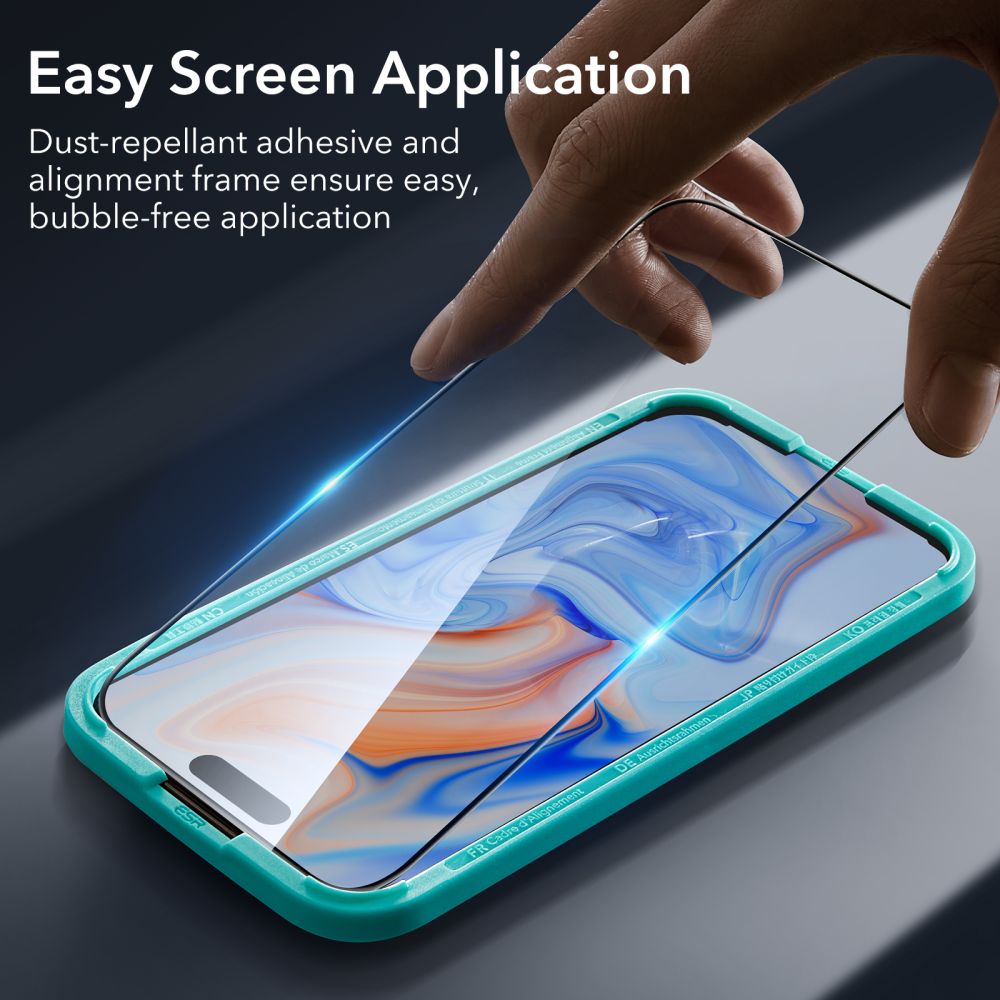 ESR TEMPERED GLASS 2-PACK IPHONE 15 SCHWARZ