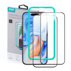 ESR TEMPERED GLASS 2-PACK IPHONE 15 SCHWARZ