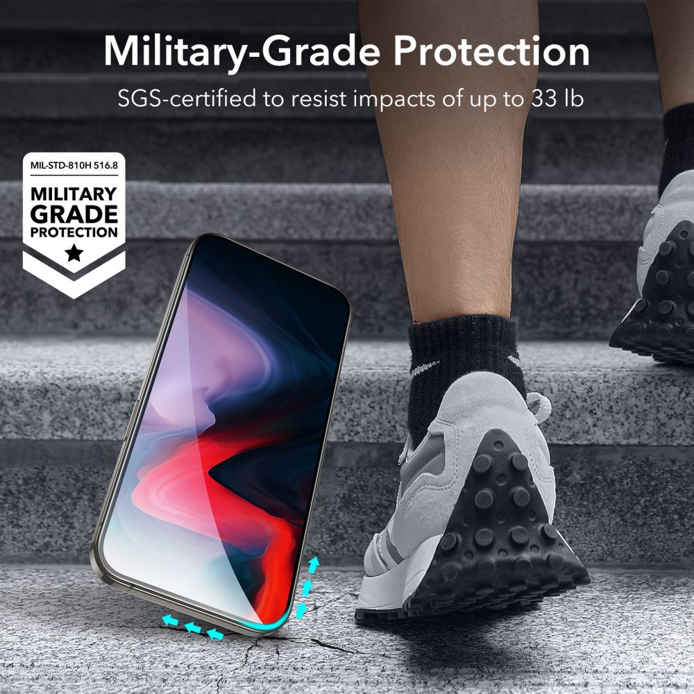 ESR GESCHÜTZTES GLAS 2-PAKET IPHONE 15 PRO SCHWARZ