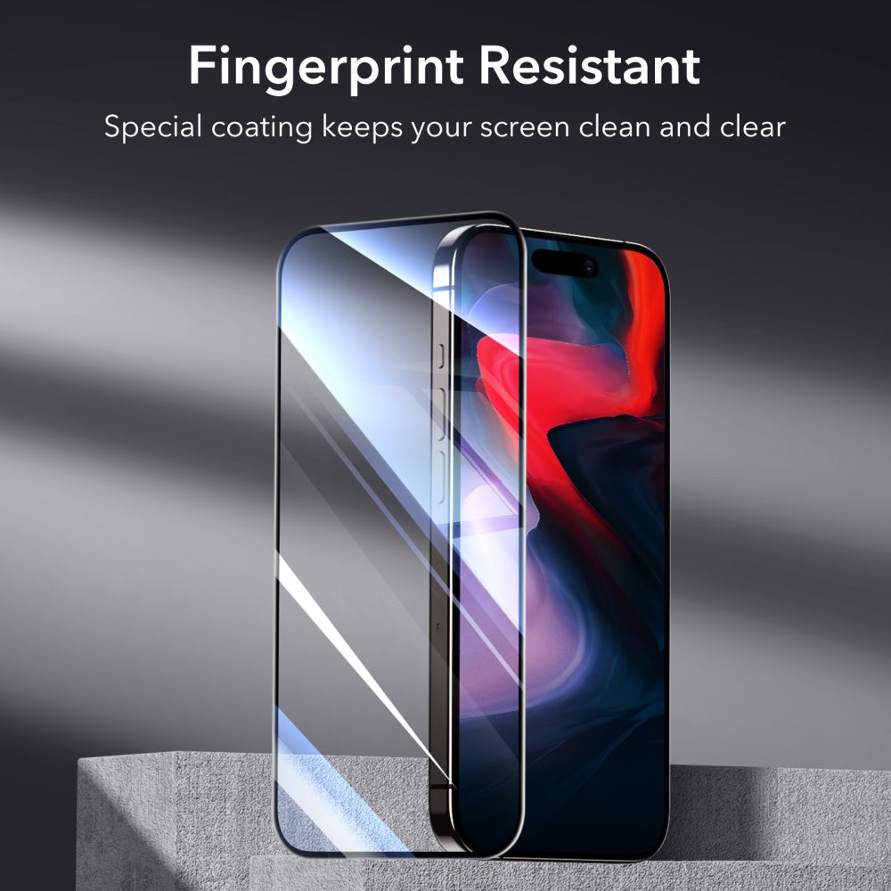 ESR GESCHÜTZTES GLAS 2-PAKET IPHONE 15 PRO SCHWARZ