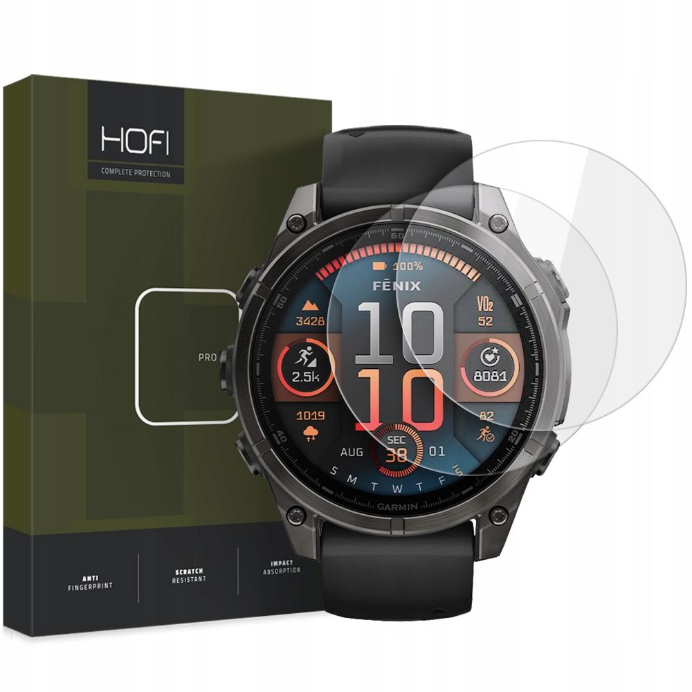 HARTGLAS HOFI GLASS PRO+ 2-PAK GARMIN FENIX 8 (51 MM) KLAR