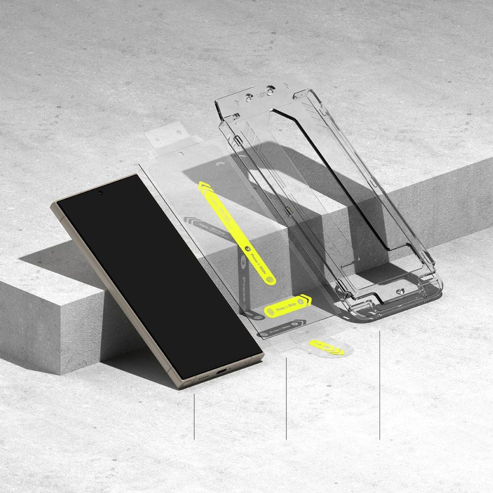 2X HARTGLAS RINGKE EASY SLIDE 2-PAK GALAXY S24 ULTRA KLAR