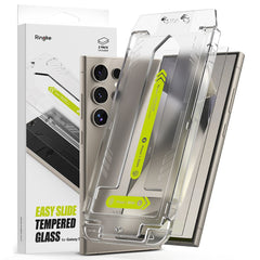 2X HARTGLAS RINGKE EASY SLIDE 2-PAK GALAXY S24 ULTRA KLAR