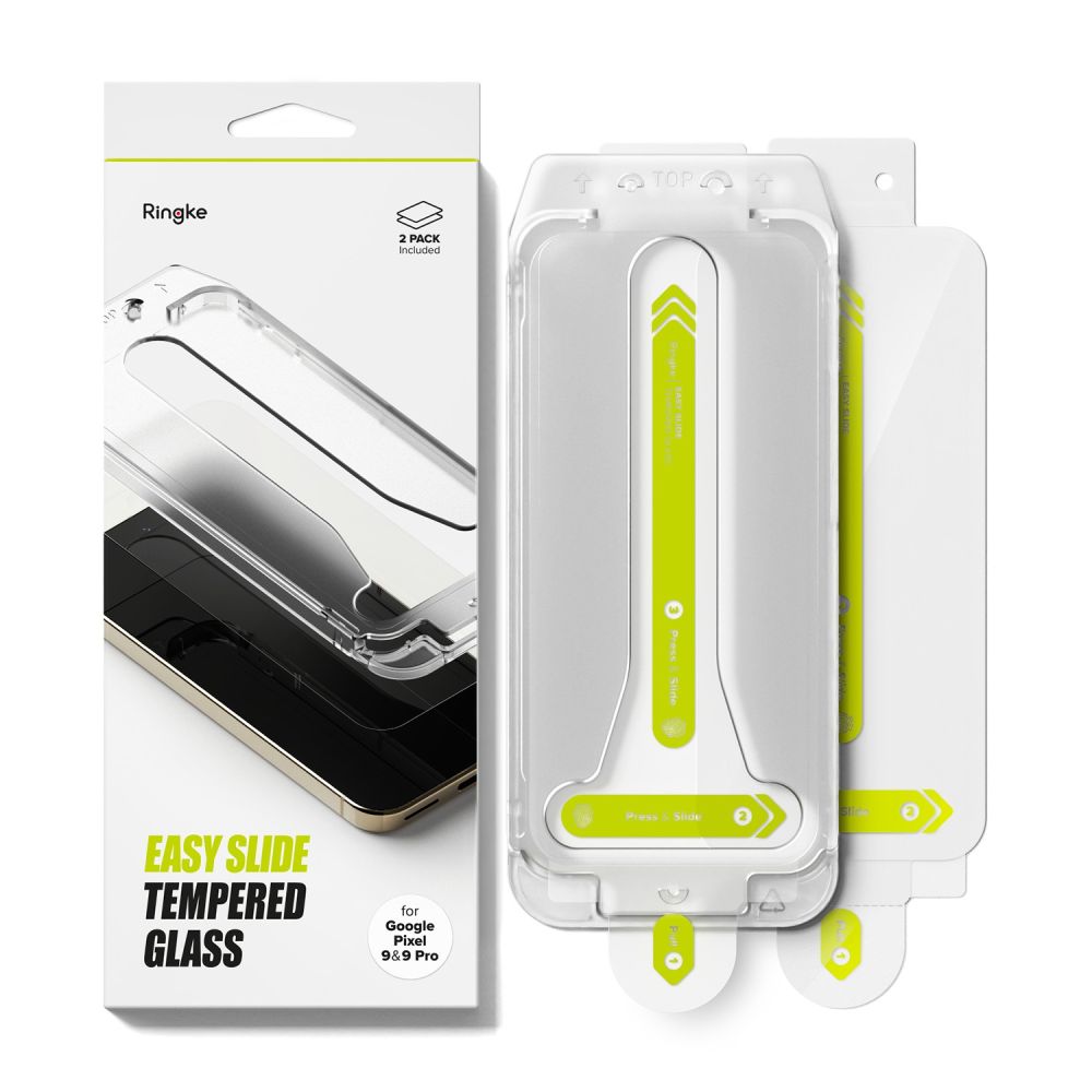 Gehärtetes Glas Ringke Easy Slide 2-Pack Google Pixel 9 / 9 Pro Klar