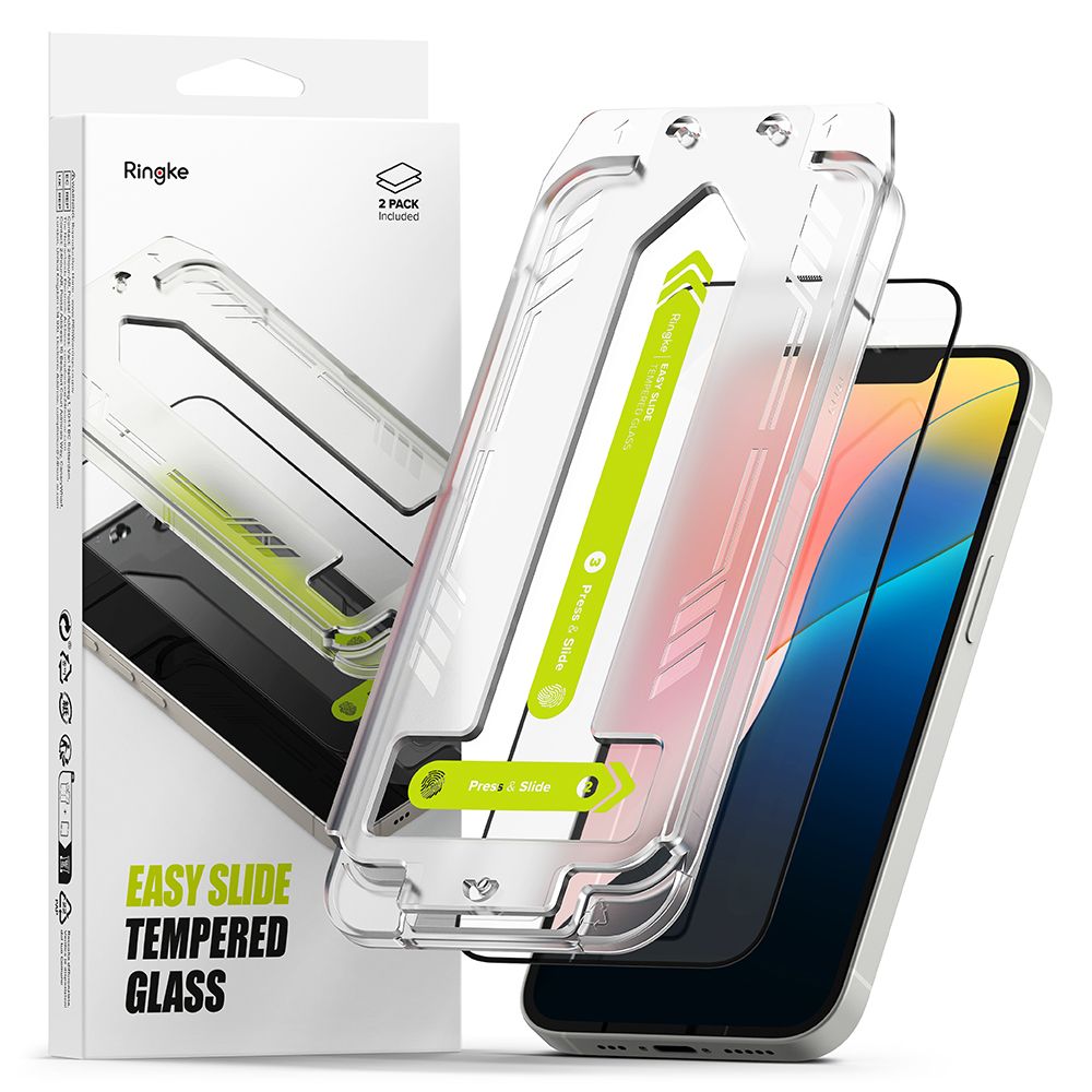 Gehärtetes Glas RINGKE EASY SLIDE 2-PACK IPHONE 13 / 13 PRO / 14 / 16E CLEAR