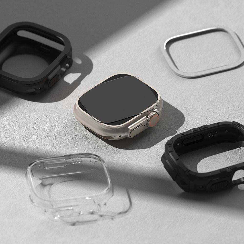 4X HARTGLAS FÜR APPLE WATCH ULTRA 49 MM RINGKE ID FC GLASS 4-PAK CLEAR