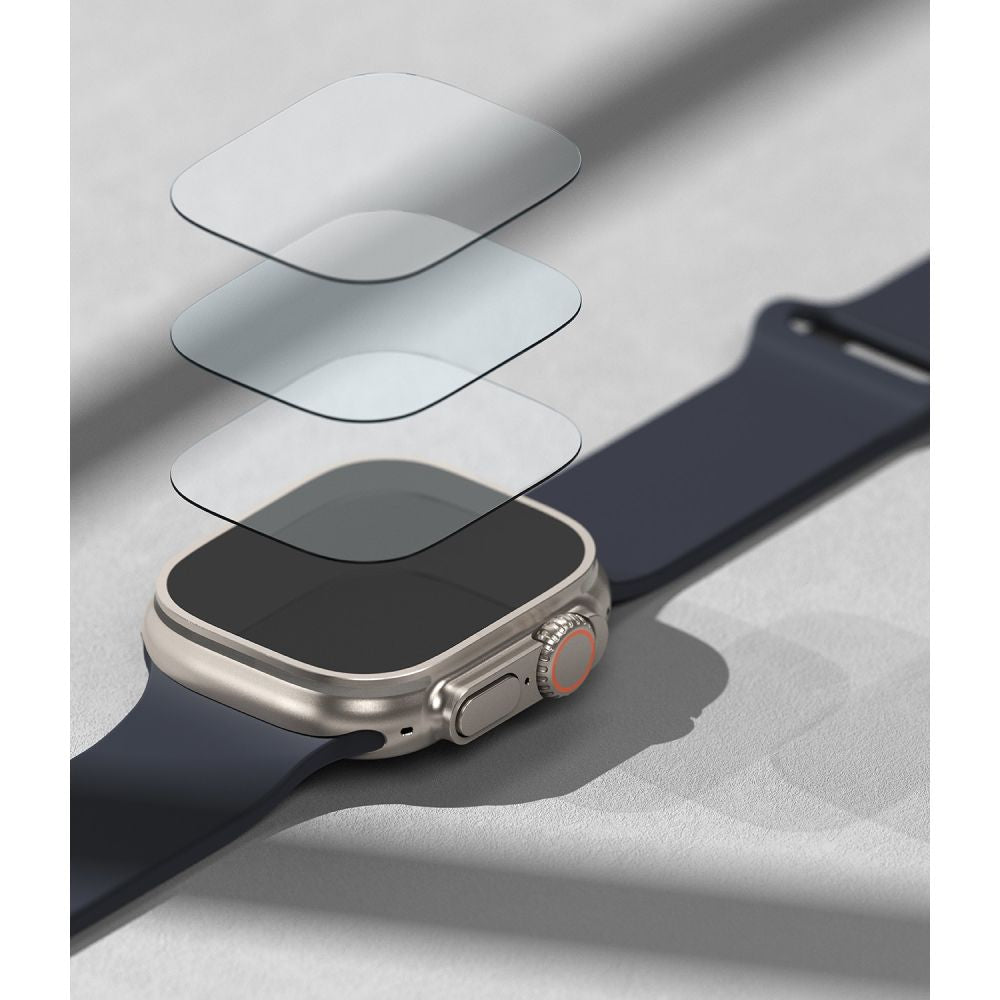 4X HARTGLAS FÜR APPLE WATCH ULTRA 49 MM RINGKE ID FC GLASS 4-PAK CLEAR