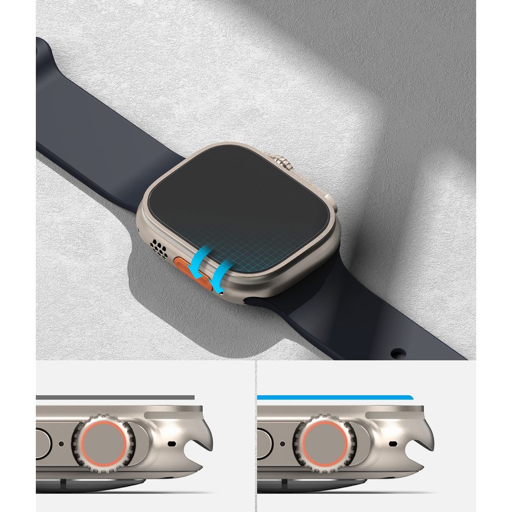 4X HARTGLAS FÜR APPLE WATCH ULTRA 49 MM RINGKE ID FC GLASS 4-PAK CLEAR