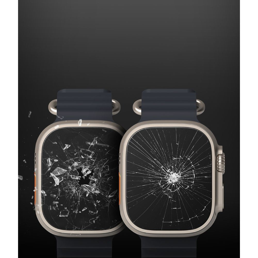 4X HARTGLAS FÜR APPLE WATCH ULTRA 49 MM RINGKE ID FC GLASS 4-PAK CLEAR