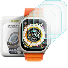 4X HARTGLAS FÜR APPLE WATCH ULTRA 49 MM RINGKE ID FC GLASS 4-PAK CLEAR