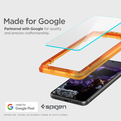 GEBROCHENES GLAS SPIGEN ALM GLAS.TR 2-PACK GOOGLE PIXEL 8 KLAR