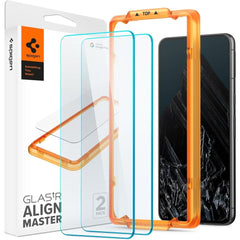 HARTGLAS SPIGEN ALM GLAS.TR 2-PAK GOOGLE PIXEL 8 PRO KLAR
