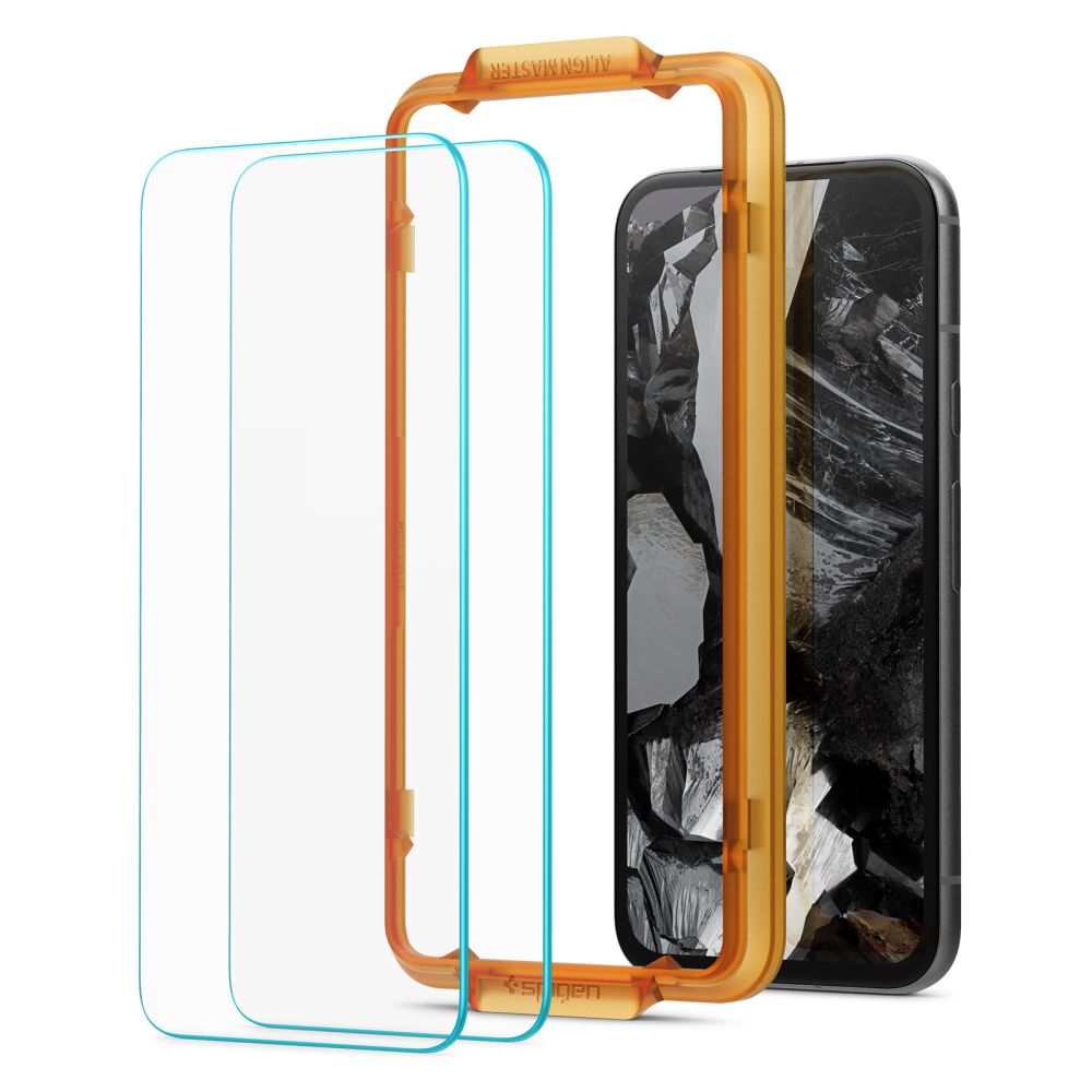 2X GESCHÜTZTES GLAS SPIGEN ALM GLAS.TR 2-PACK GOOGLE PIXEL 8A KLAR