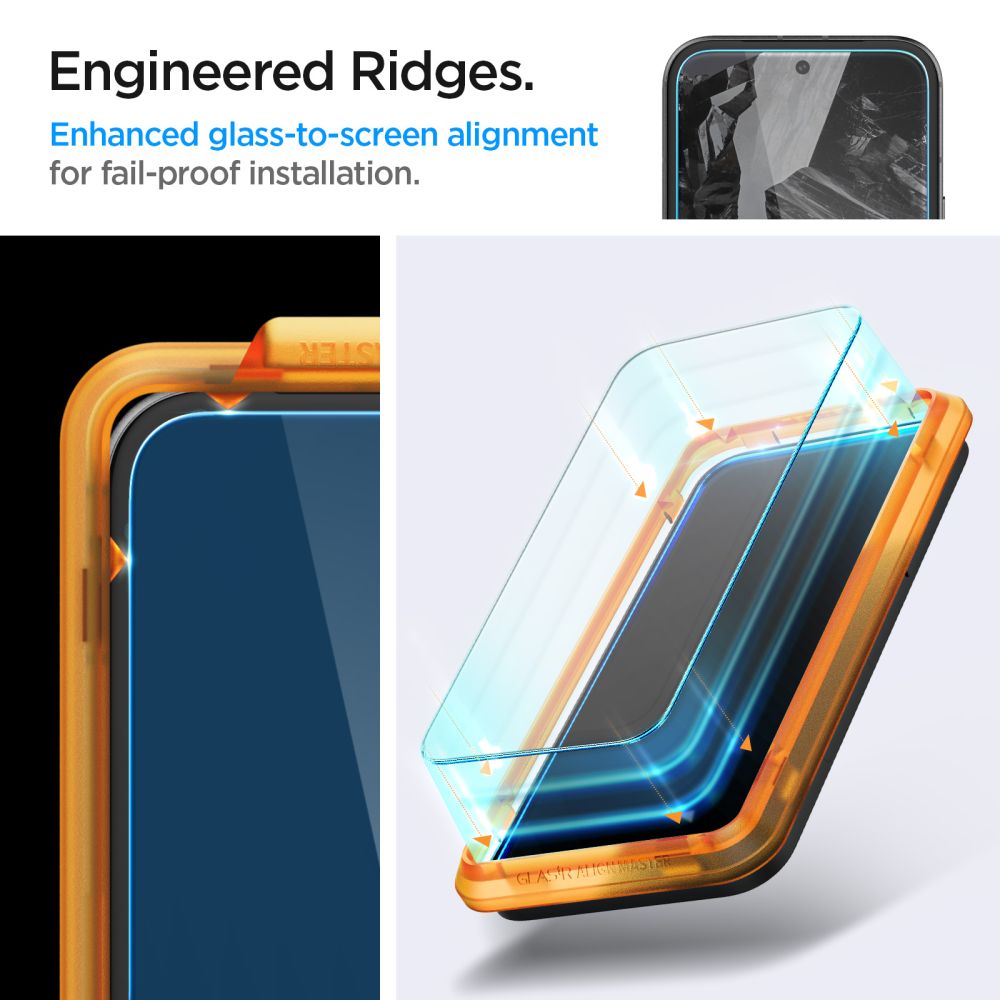 2X GESCHÜTZTES GLAS SPIGEN ALM GLAS.TR 2-PACK GOOGLE PIXEL 8A KLAR