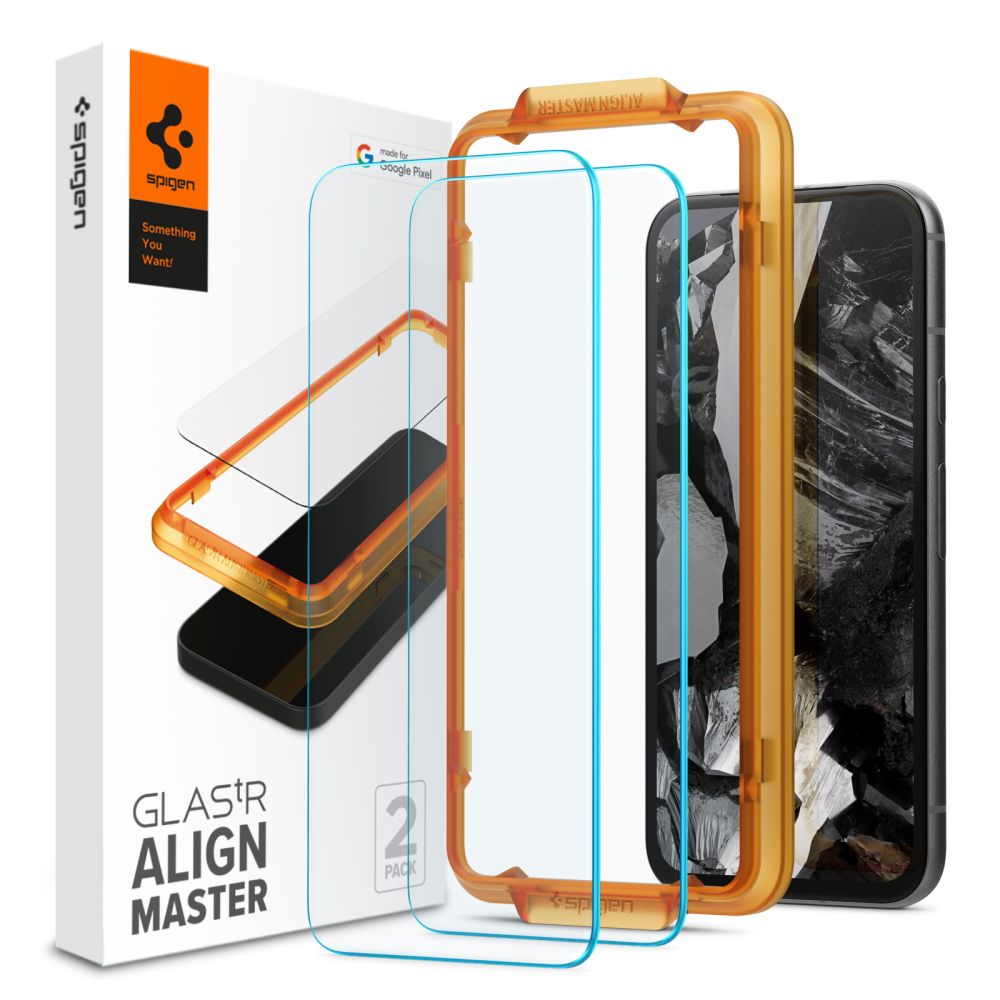 2X GESCHÜTZTES GLAS SPIGEN ALM GLAS.TR 2-PACK GOOGLE PIXEL 8A KLAR