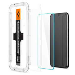 HARTGLAS SPIGEN GLAS.TR "EZ FIT" 2-PACK GALAXY S23 KLAR