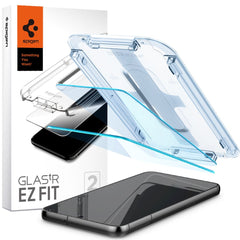 HARTGLAS SPIGEN GLAS.TR "EZ FIT" 2-PACK GALAXY S23 KLAR