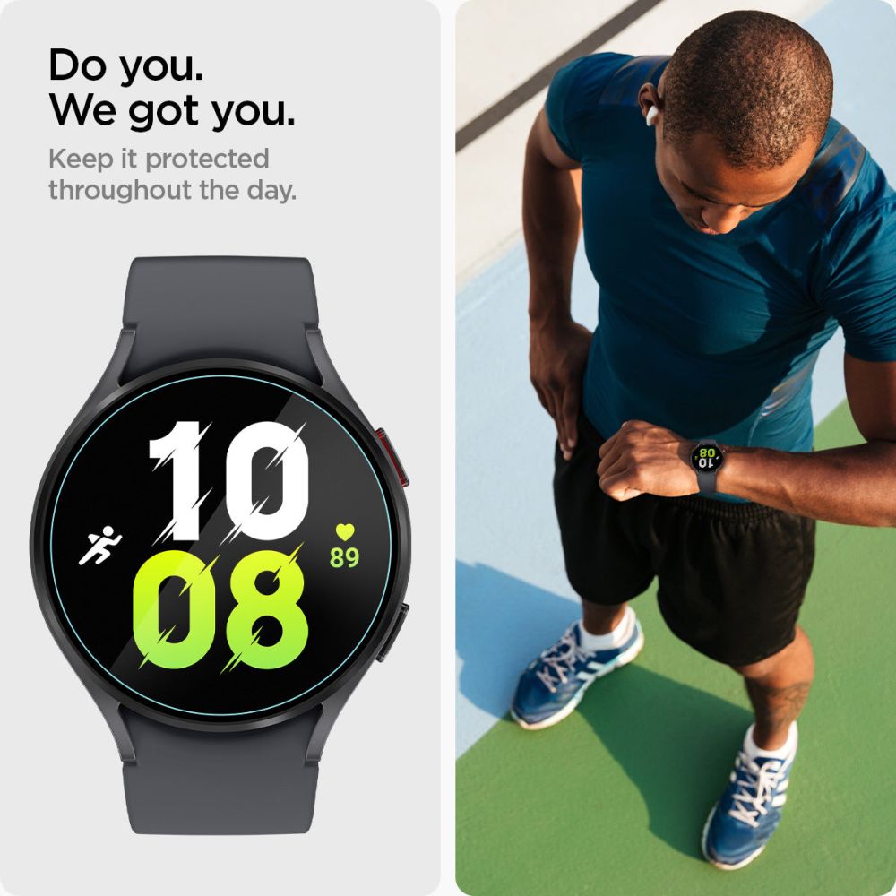 GEBROCHENES GLAS SPIGEN GLAS.TR "EZ-FIT" 2-PAKET GALAXY WATCH 6 (44 MM) KLAR