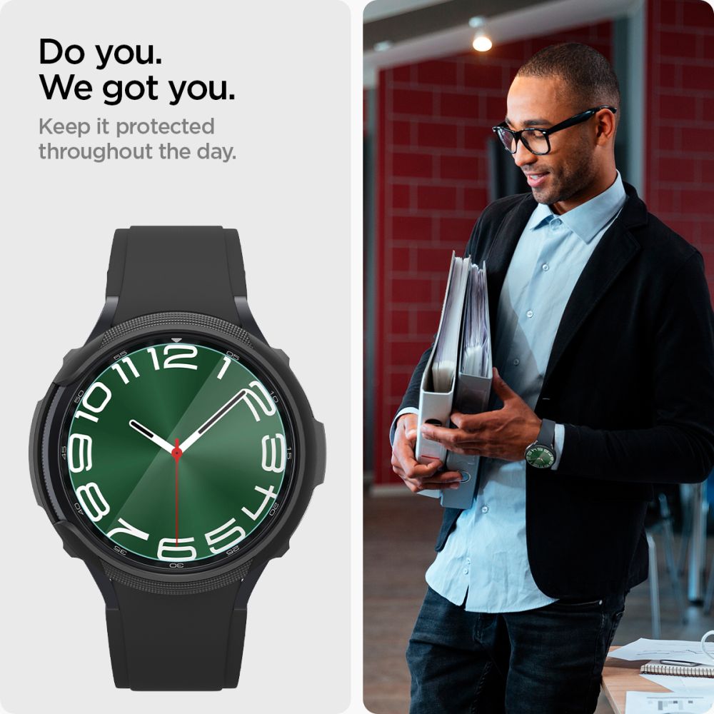 GEBROCHENES GLAS SPIGEN GLAS.TR "EZ-FIT" 2-PACK GALAXY WATCH 6 CLASSIC (47 MM) KLAR