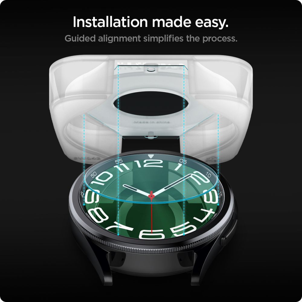 GEBROCHENES GLAS SPIGEN GLAS.TR "EZ-FIT" 2-PACK GALAXY WATCH 6 CLASSIC (47 MM) KLAR