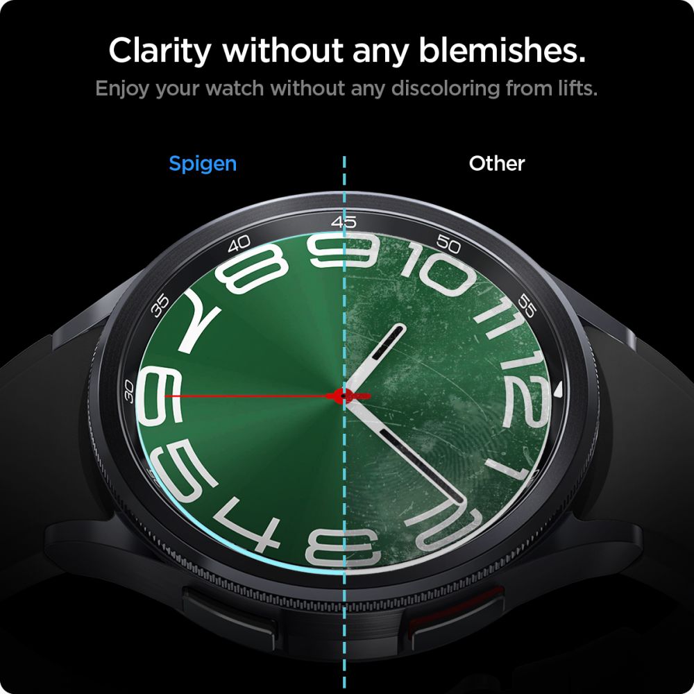 GEBROCHENES GLAS SPIGEN GLAS.TR "EZ-FIT" 2-PACK GALAXY WATCH 6 CLASSIC (47 MM) KLAR