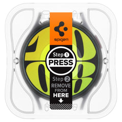 2X HARTGLAS FÜR GALAXY WATCH 7 (40 MM) SPIGEN GLAS.TR "EZ-FIT" 2-PACK KLAR