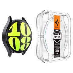 2X HARTGLAS FÜR GALAXY WATCH 7 (40 MM) SPIGEN GLAS.TR "EZ-FIT" 2-PACK KLAR