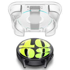 2X HARTGLAS FÜR GALAXY WATCH 7 (40 MM) SPIGEN GLAS.TR "EZ-FIT" 2-PACK KLAR