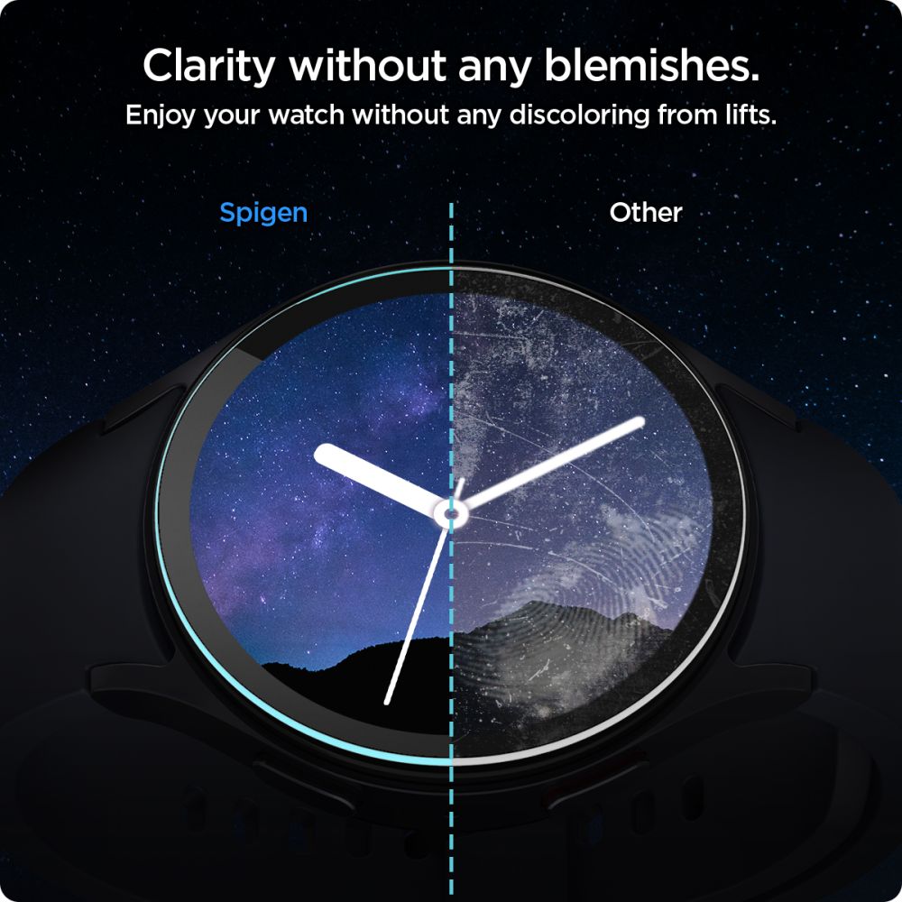 2X HARTGLAS FÜR GALAXY WATCH 7 (40 MM) SPIGEN GLAS.TR "EZ-FIT" 2-PACK KLAR
