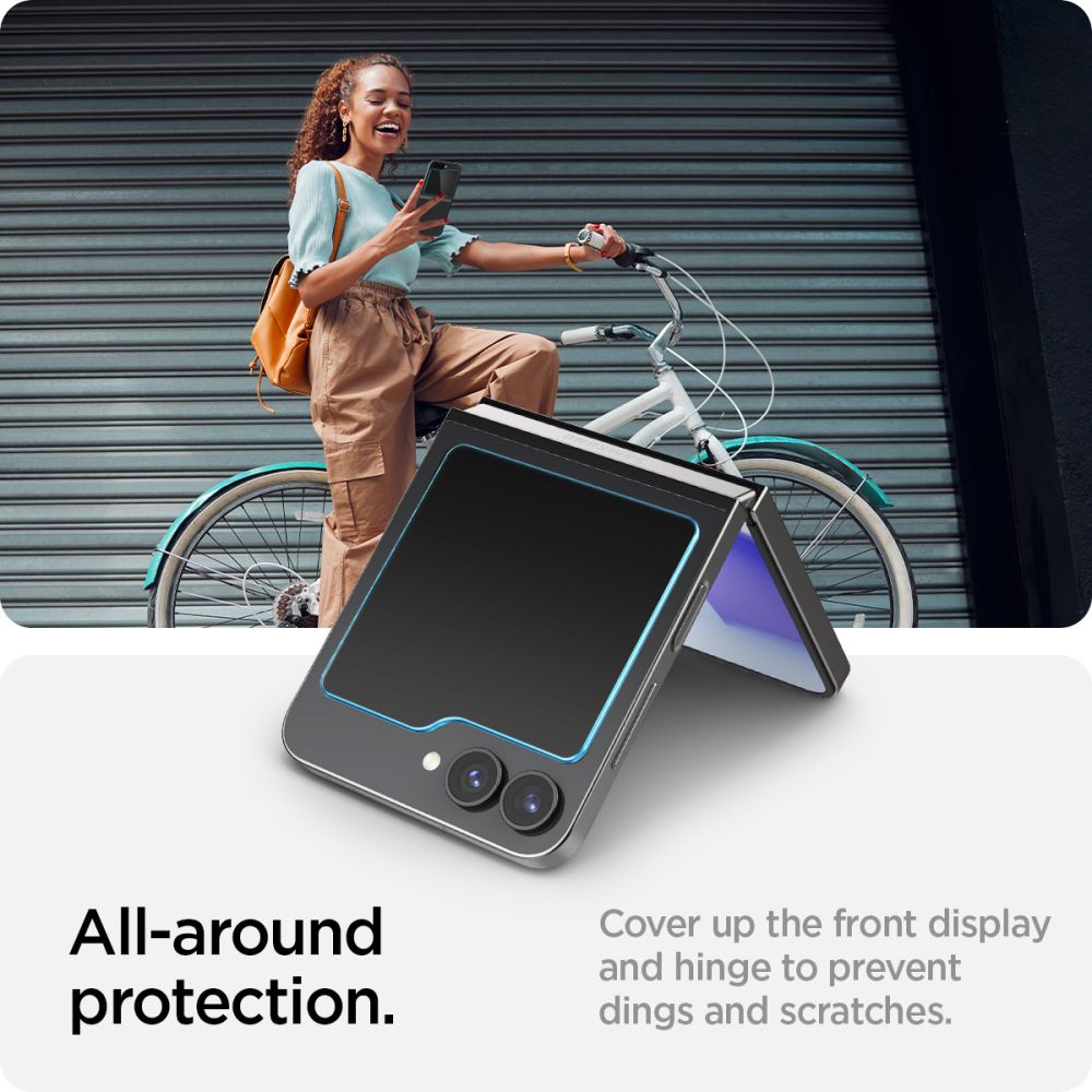 2X GESCHÜTZTES GLAS FÜR SAMSUNG GALAXY Z FLIP 6 SPIGEN GLAS.TR "EZ FIT" 2-PACK KLAR