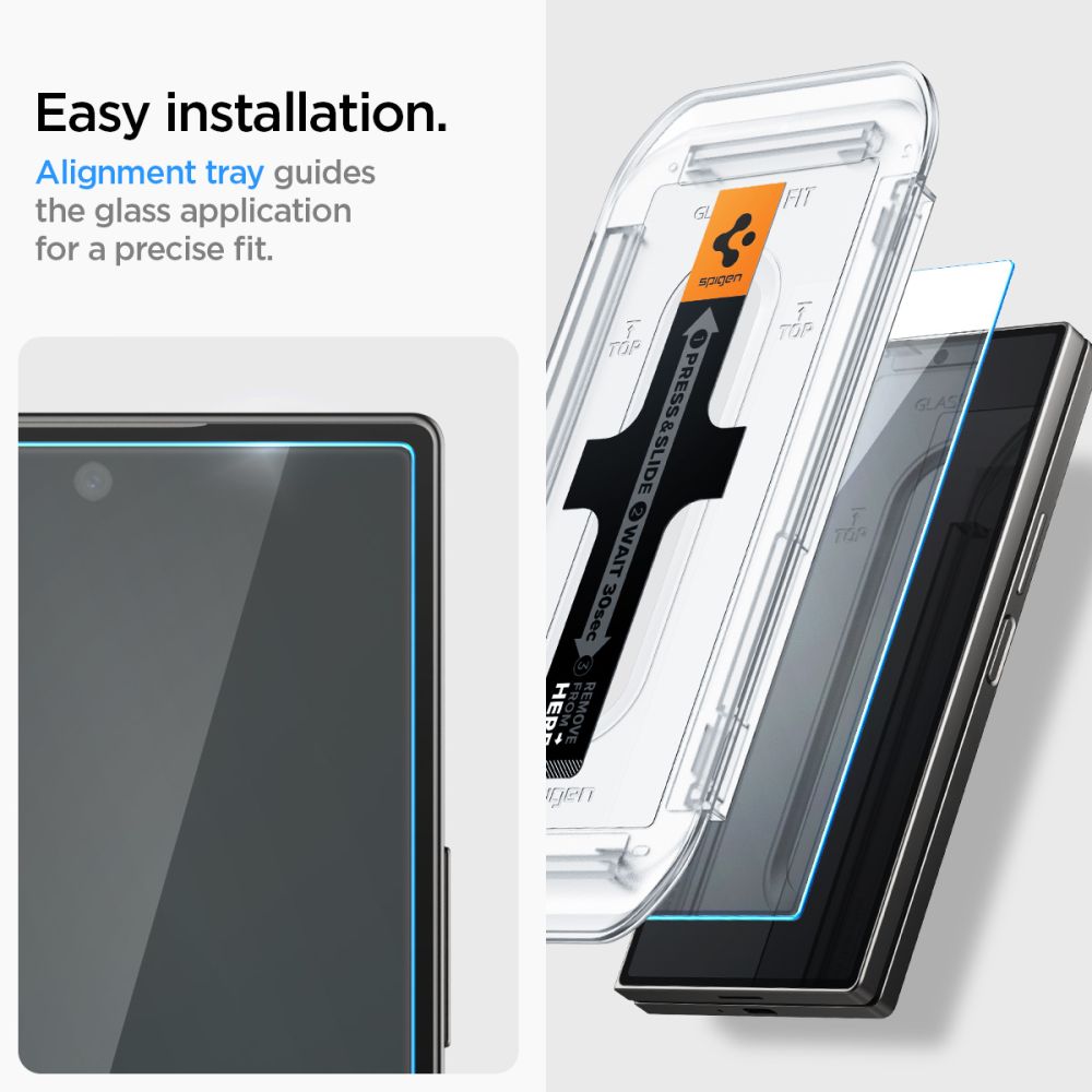 2X GESCHÜTZTES GLAS FÜR SAMSUNG GALAXY Z FOLD 6 SPIGEN GLAS.TR "EZ FIT" 2-PACK KLAR