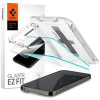 SPIGEN GLAS.TR ”EZ FIT” 2-PACK IPHONE 14 PRO KLAR gehärtetes Glas