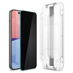 GEBROCHENES GLAS SPIGEN GLAS.TR "EZ FIT" 2-PACK IPHONE 15 PRIVATSPHÄRE