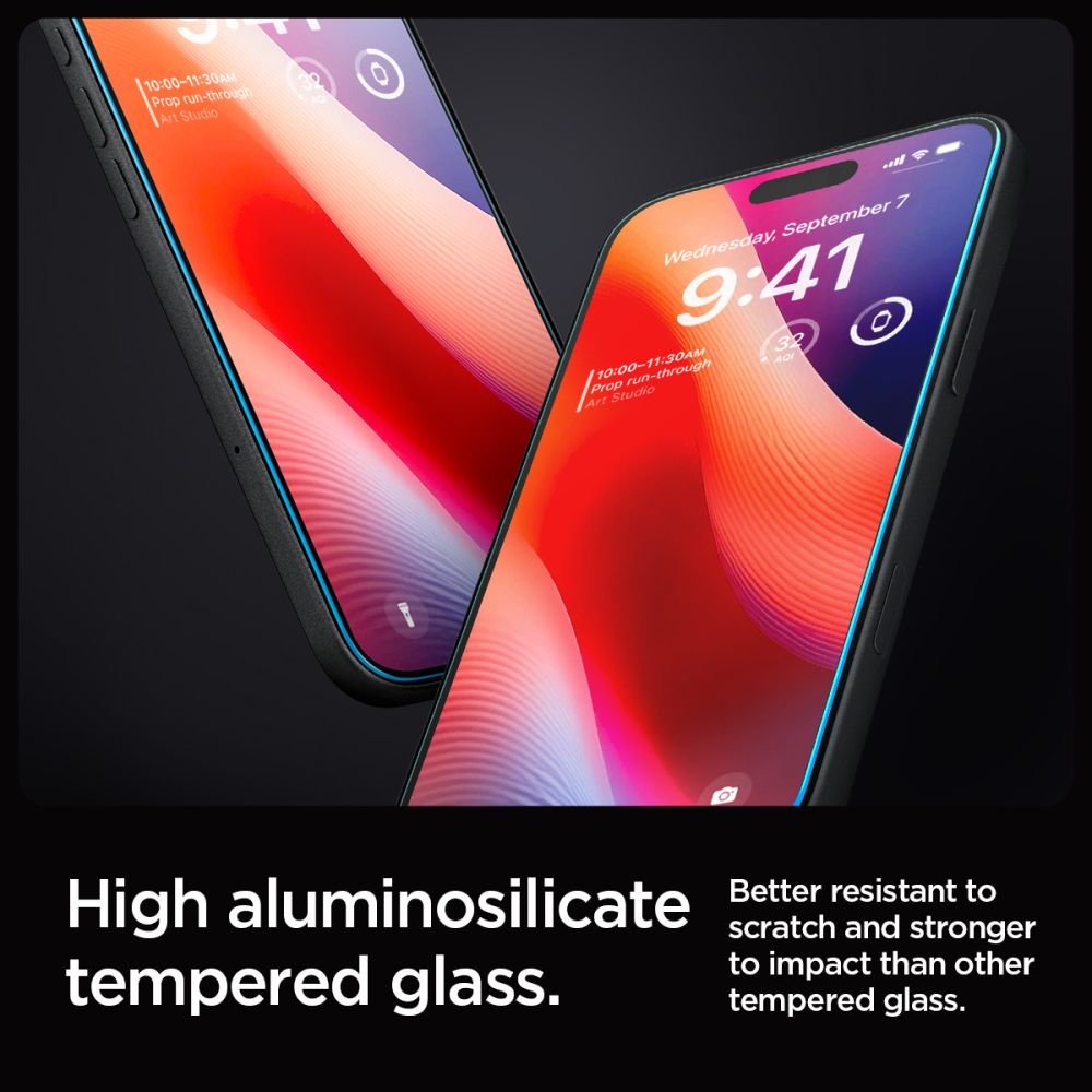 SPIGEN GLAS.TR ”EZ FIT” 2-PACK IPHONE 16 PRO MAX KLAR gehärtetes Glas