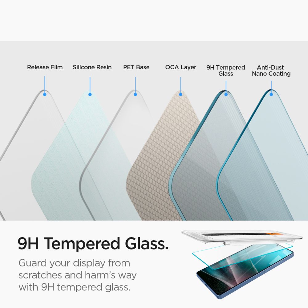 HARTGLAS SPIGEN GLAS.TR "EZ FIT" HD 2-PACK GALAXY S25 ULTRA KLAR