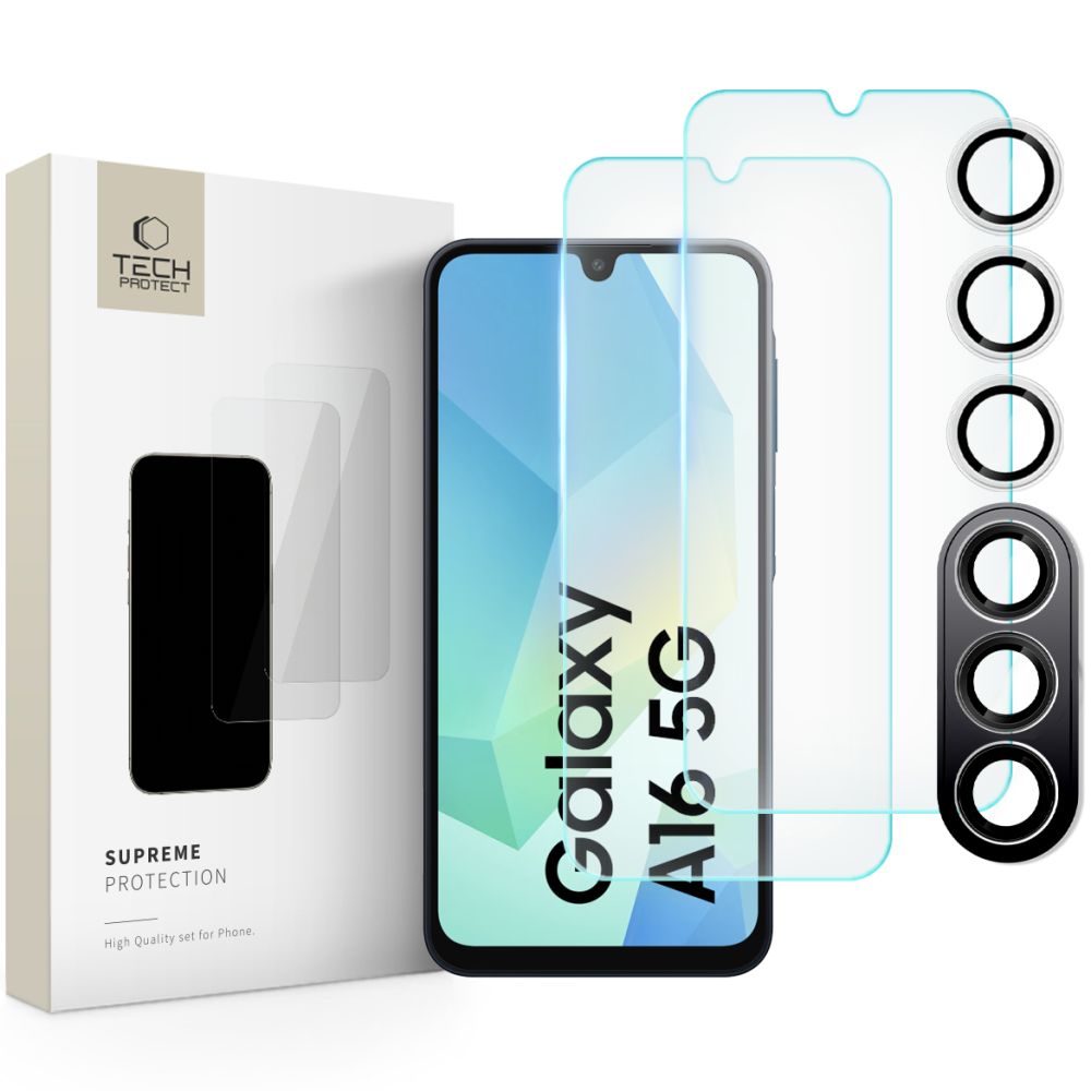 GEBROCHENES GLAS TECH-PROTECT SUPREME SET GALAXY A16 4G / 5G KLAR