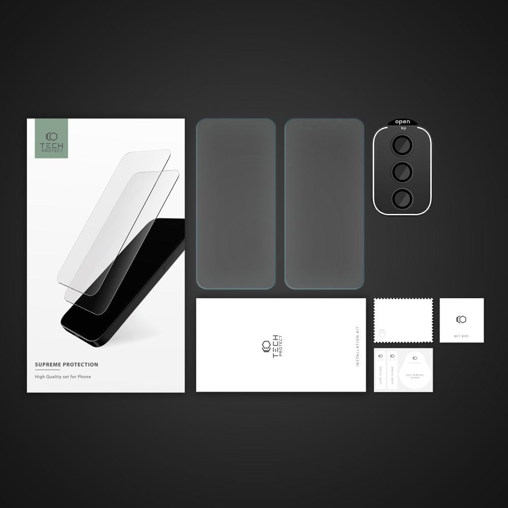 Gehärtetes Glas TECH-PROTECT SUPREME SET GALAXY A35 5G CLEAR