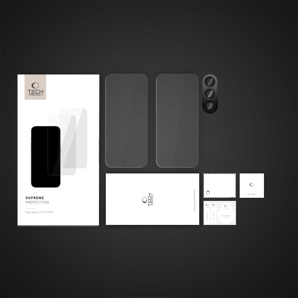 Gehärtetes Glas TECH-PROTECT SUPREME SET GALAXY S24 FE CLEAR