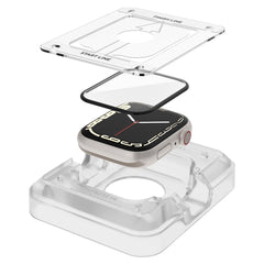 2X HARTGLAS FÜR APPLE WATCH 41 MM SPIGEN PROFLEX "EZ FIT" 2-PACK KLAR
