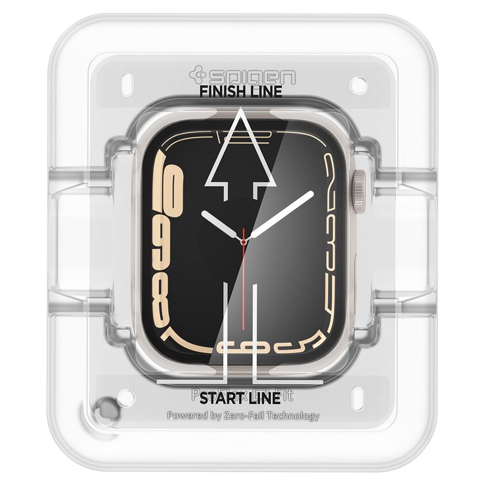 2X Panzerglas für Apple Watch 45 mm Spigen Proflex "EZ FIT" 2-Pack Klar