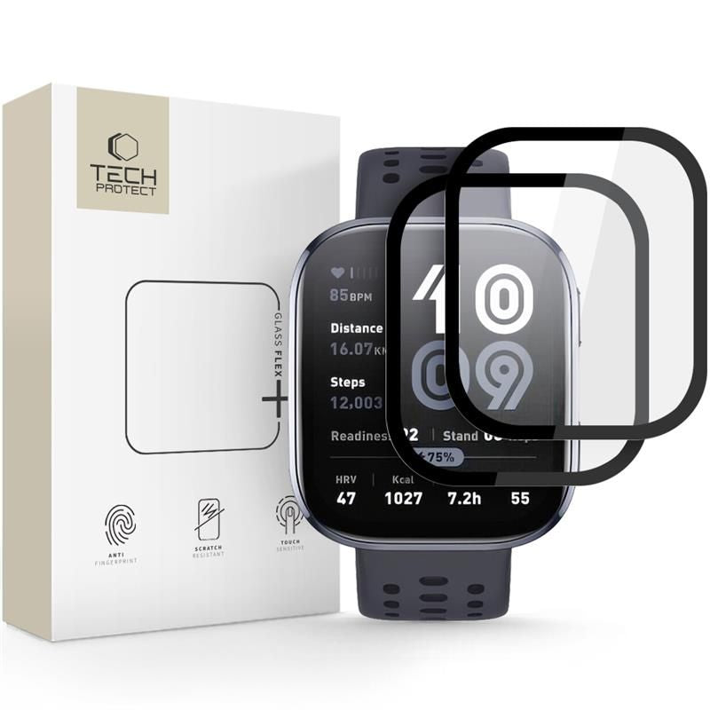 HYBRIDGLAS TECH-PROTECT GLASS FLEX+ 2-PAKET AMAZFIT BIP 6 SCHWARZ