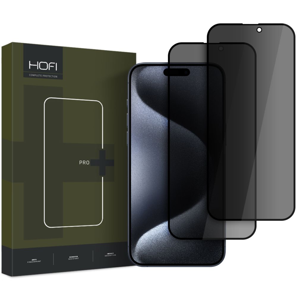 HARTGLAS HOFI ANTI SPY GLASS PRO+ 2-PACK IPHONE 16 PRIVATSPHÄRE