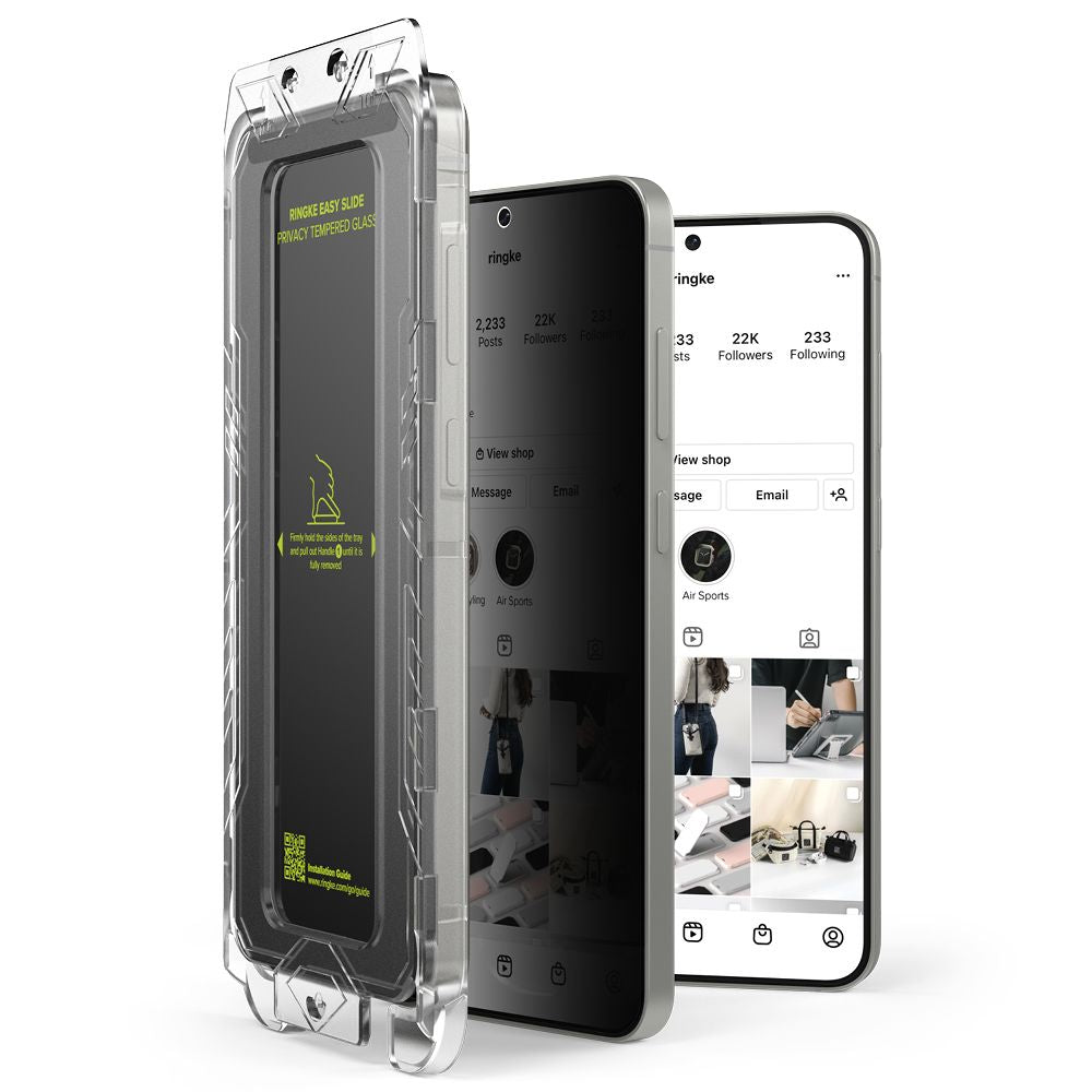 Gehärtetes Glas RINGKE EASY SLIDE 2-PACK GALAXY S25+ PLUS PRIVATSPHÄRE