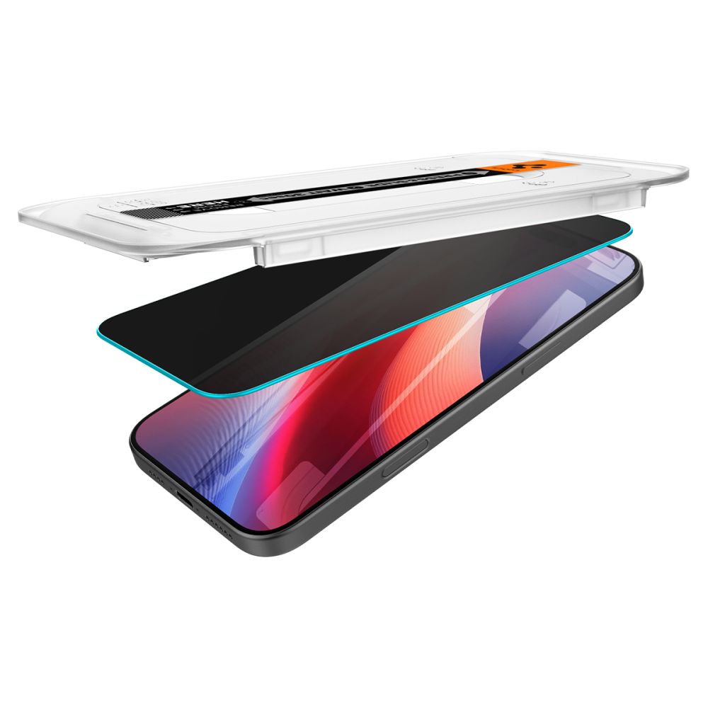 Gehärtetes Glas Spigen Glas.Tr "EZ FIT" 2-PACK iPhone 16 Pro Max Datenschutz