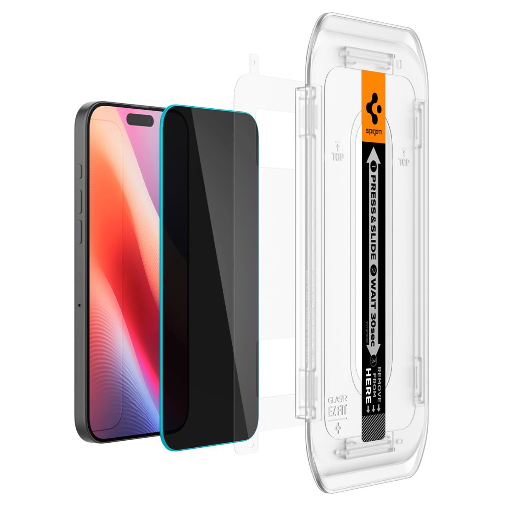 Gehärtetes Glas Spigen Glas.Tr "EZ FIT" 2-PACK iPhone 16 Pro Max Datenschutz