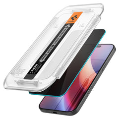 Gehärtetes Glas Spigen Glas.Tr "EZ FIT" 2-PACK iPhone 16 Pro Datenschutz