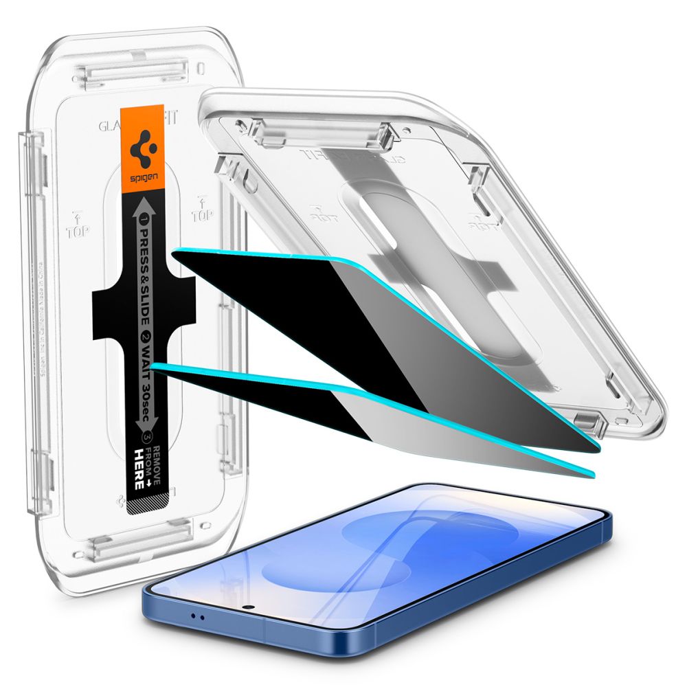 Gehärtetes Glas Spigen Glas.Tr "EZ FIT" HD 2-Pack Galaxy S24 / S25 Datenschutz