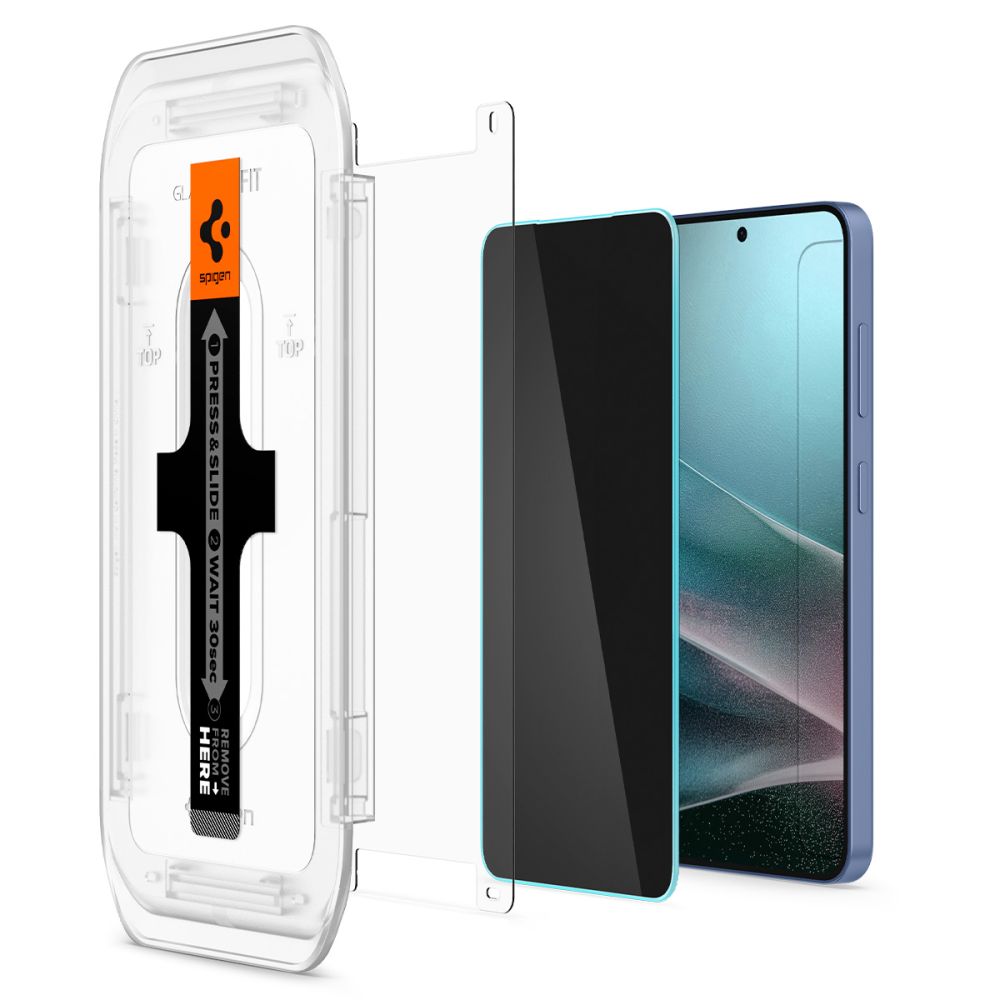 Gehärtetes Glas Spigen Glas.Tr "EZ FIT" HD 2-Pack Galaxy S24 / S25 Datenschutz