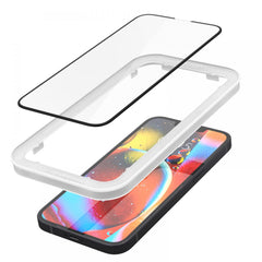 2X HARTGLAS SPIGEN ALM GLASS FC 2-PACK IPHONE 13 / 13 PRO SCHWARZ